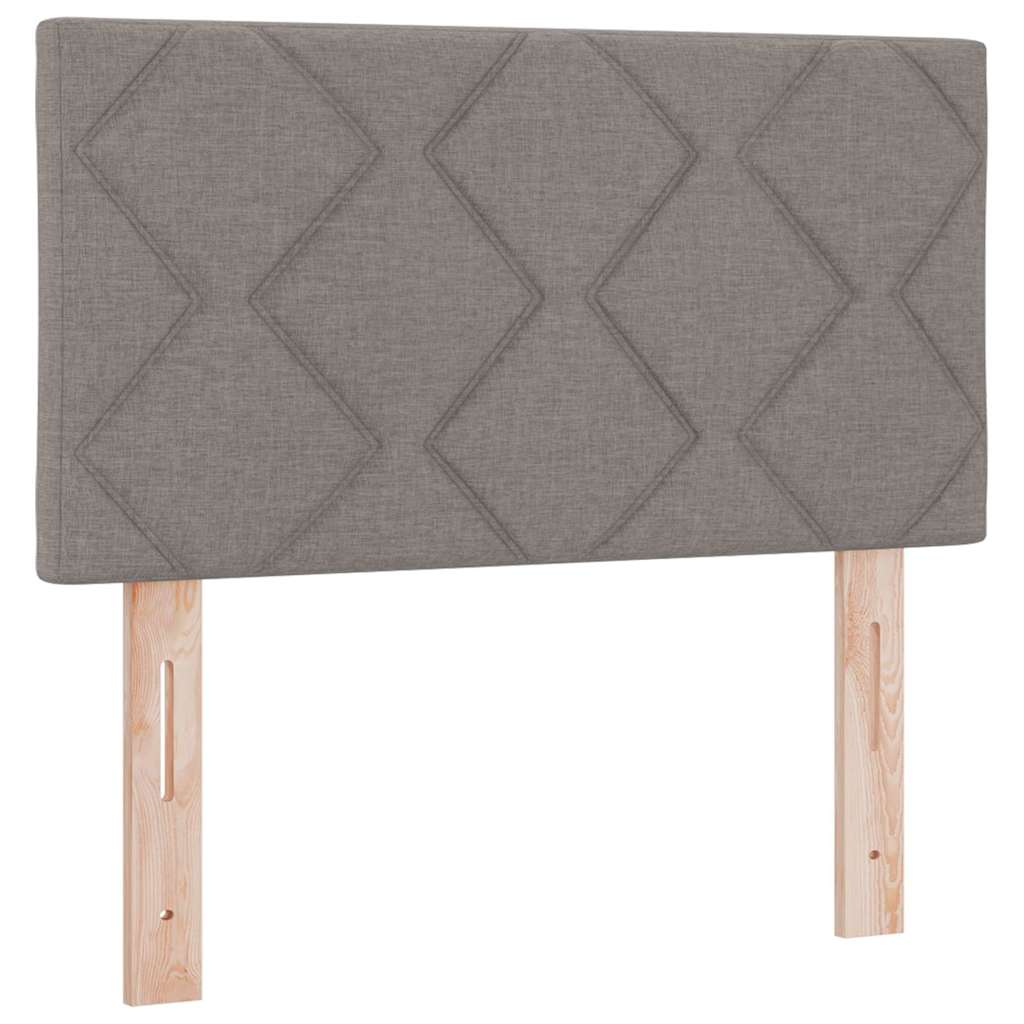 Headboard with LED Strip Lights Adjustable Taupe 80 cm Fabric